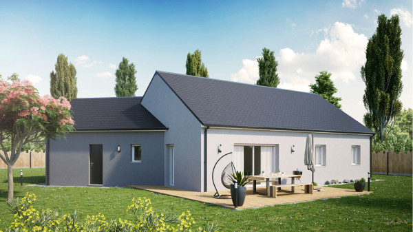 Maison neuve à Chailles avec 3 chambres sur terrain de 1000m2 - image 2