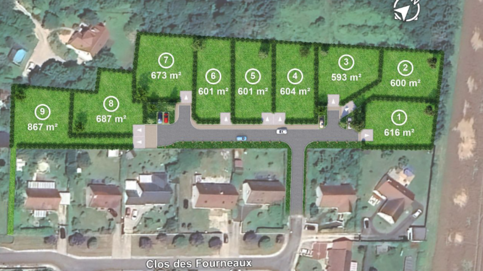 Terrain constructible de 867m2 à Beaugency