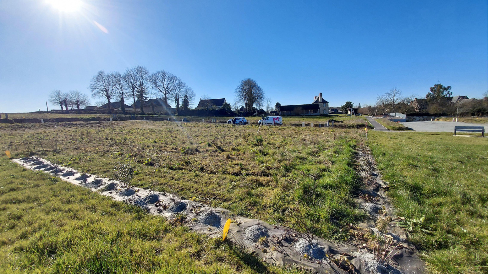 Terrain constructible de 557m2 à Le Petit-Fougeray