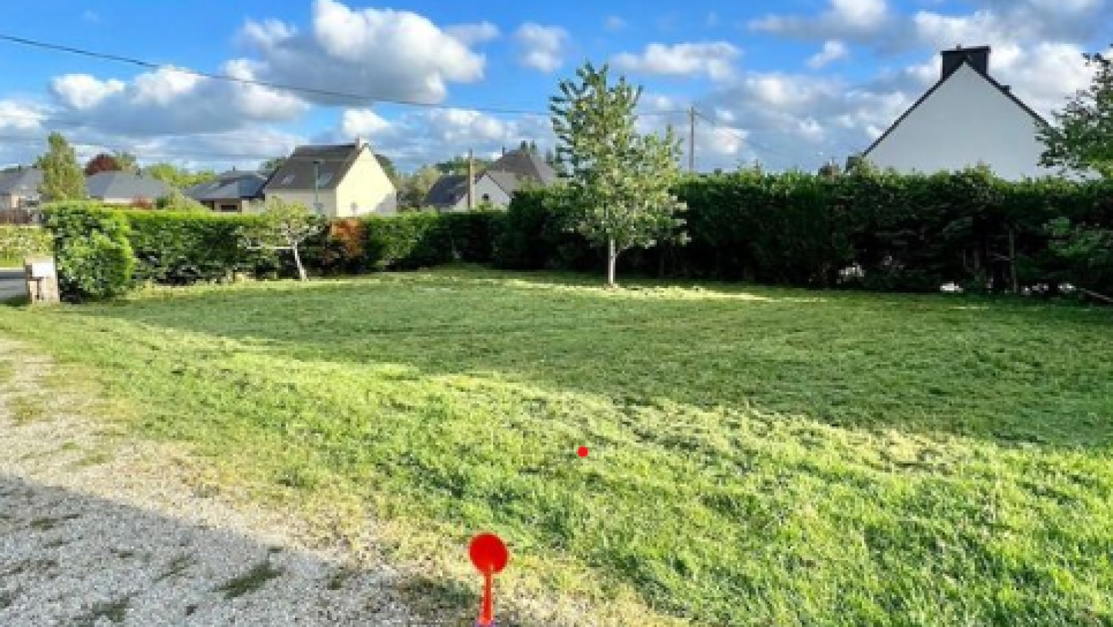 Terrain constructible de 435m2 à Landévant