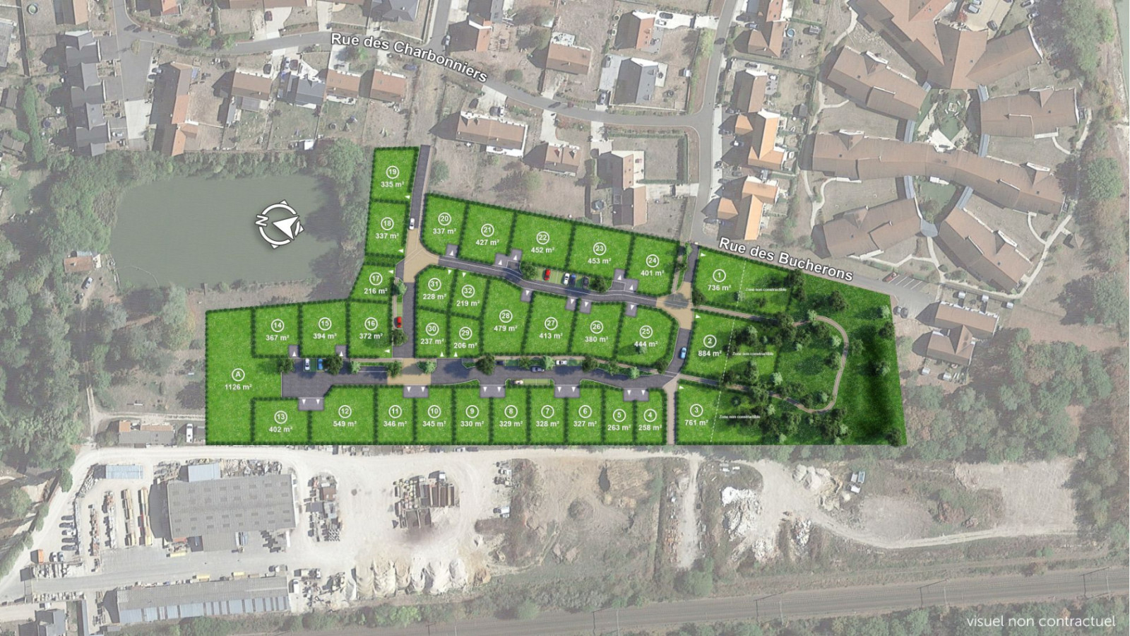 Terrain constructible de 228m2 à La Ferté-Saint-Aubin
