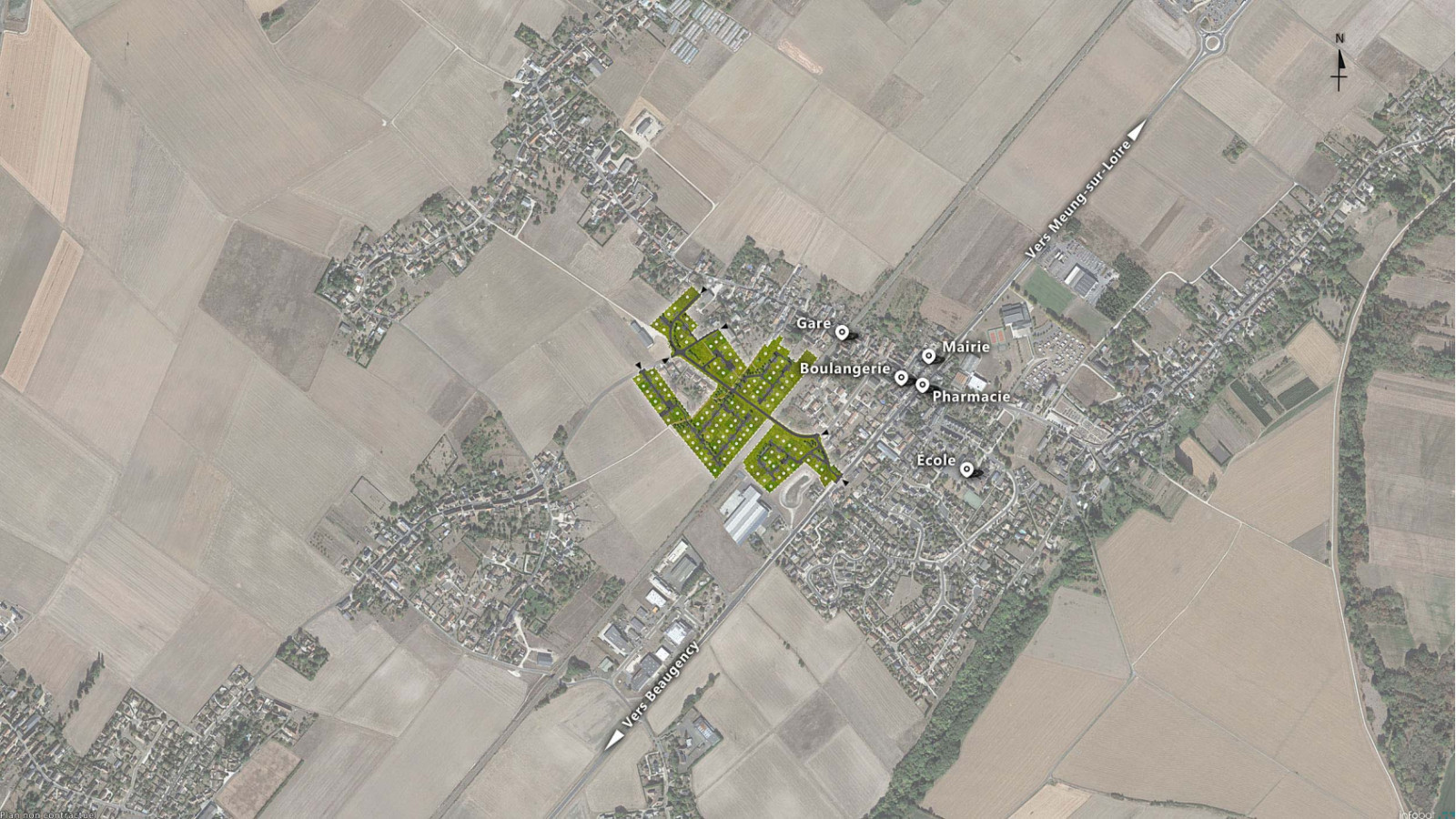 Terrain constructible de 448m2 à Baule