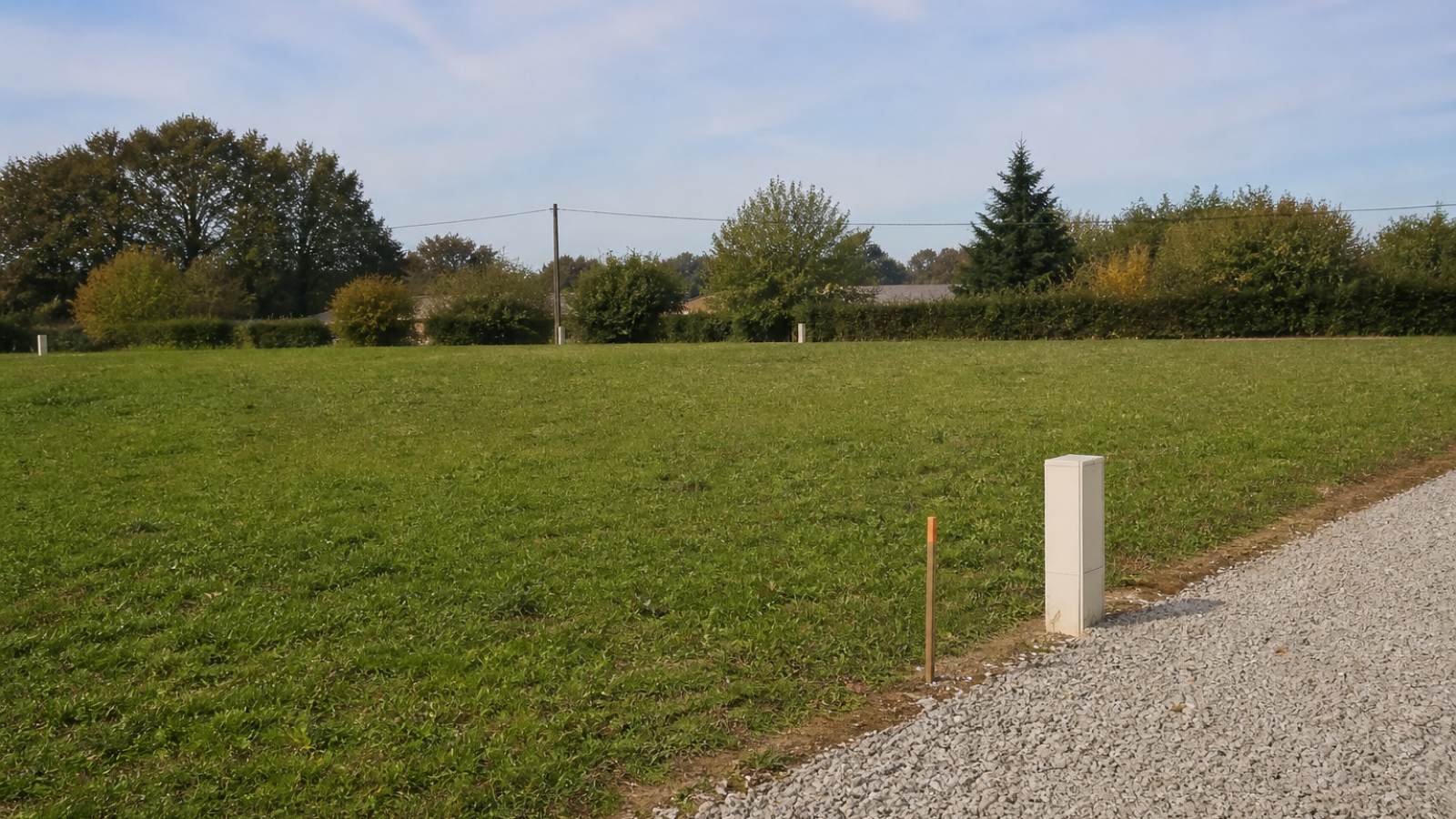 Terrain constructible de 642m2 à Pomarez