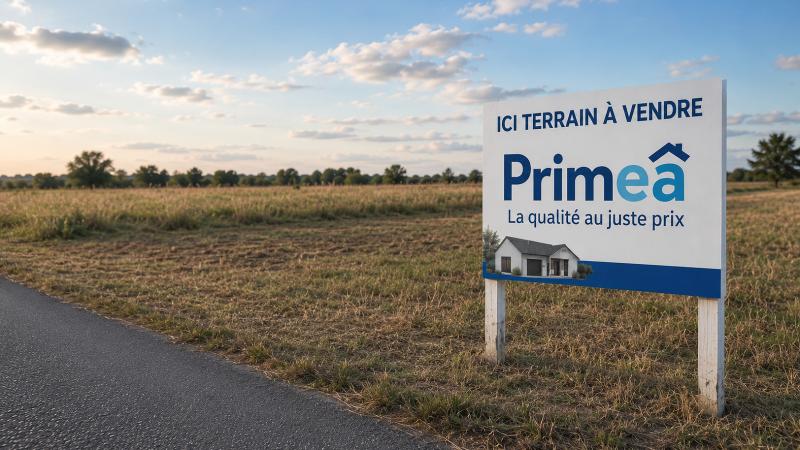 Terrain constructible de 423m2 à Puiseaux