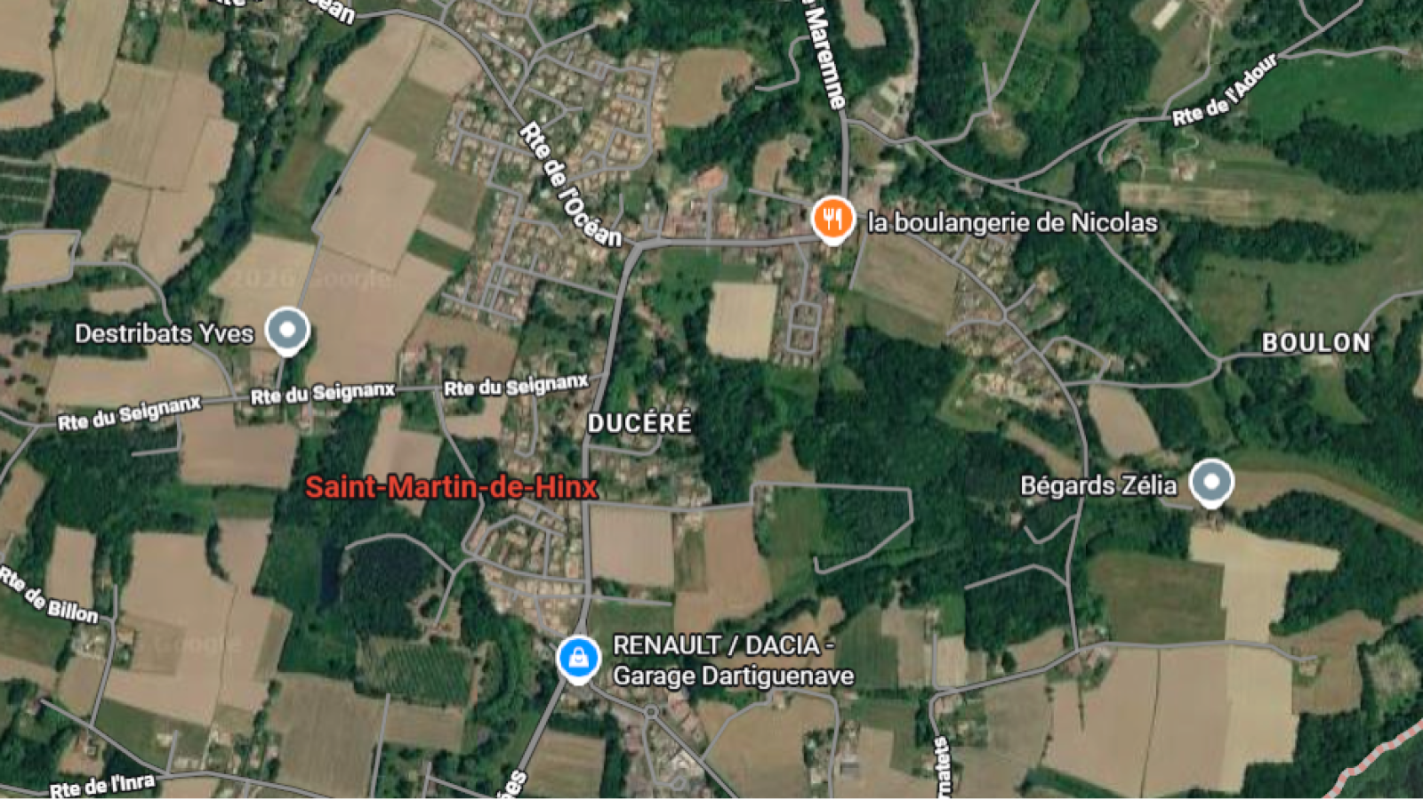 Terrain constructible de 499m2 à Saint-Martin-de-Hinx