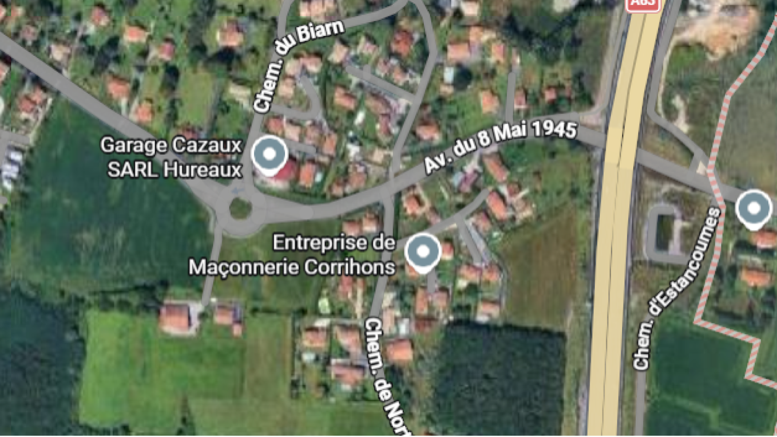 Terrain constructible de 596m2 à Ondres