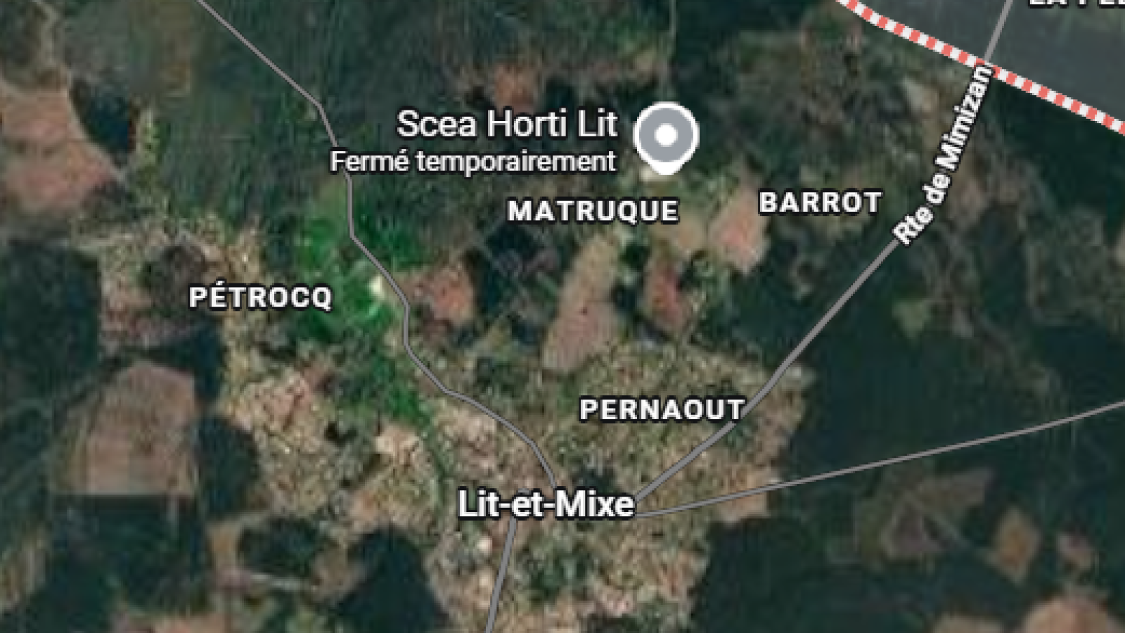 Terrain constructible de 1434m2 à Lit-et-Mixe