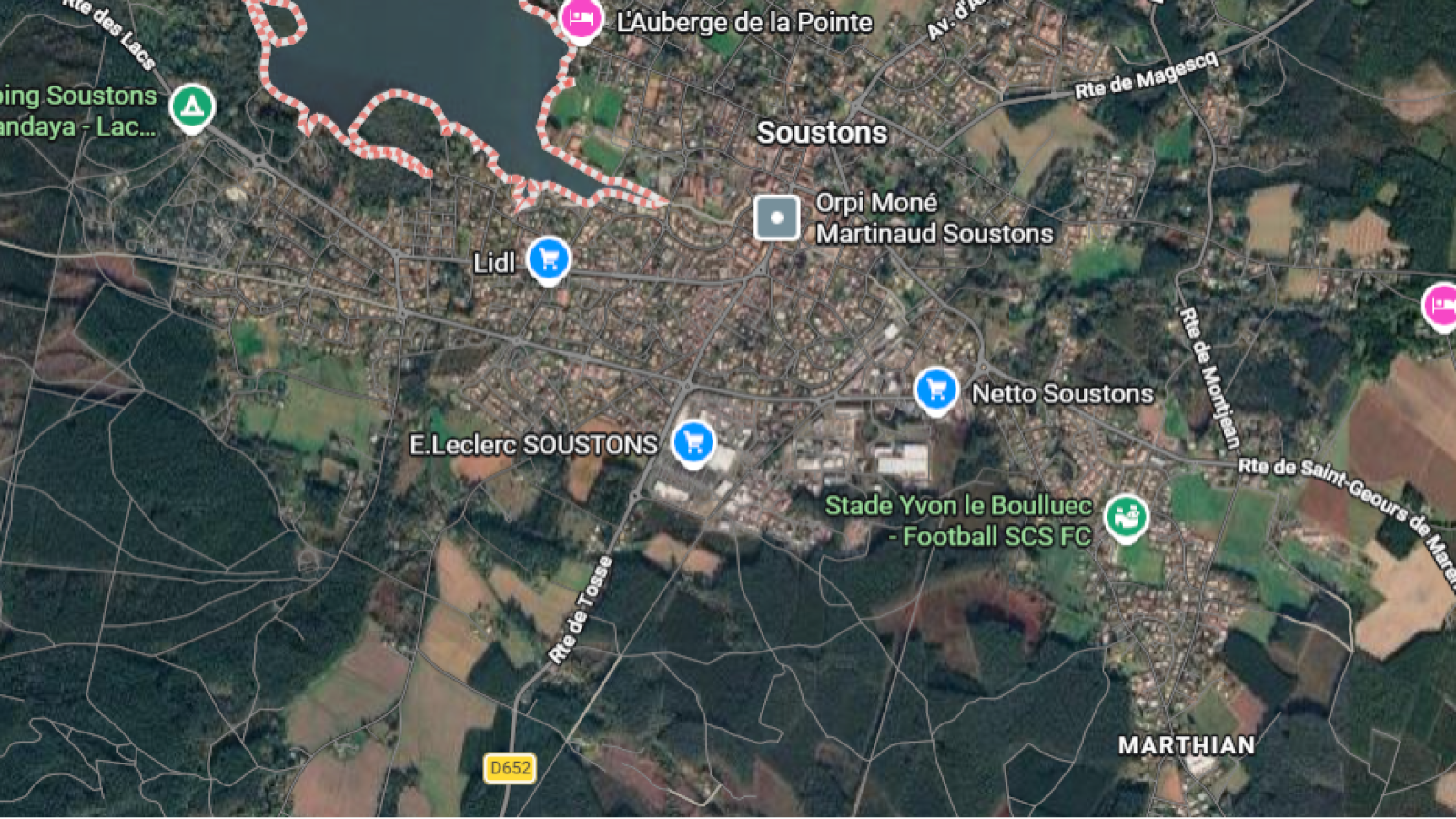 Terrain constructible de 648m2 à Soustons