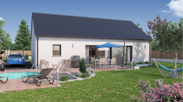 Maison neuve à Bennecourt avec 3 chambres sur terrain de 550m2 - image 2