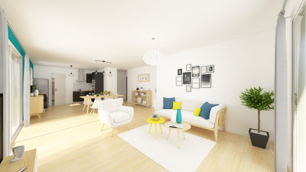 Maison neuve à Bennecourt avec 4 chambres sur terrain de 550m2 - image 3