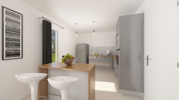 Maison neuve à Nouaillé-Maupertuis avec 3 chambres sur terrain de 292m2 - image 3