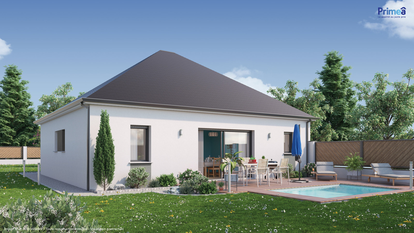 Maison neuve à Villefargeau avec 3 chambres sur terrain de 511m2 / image 3