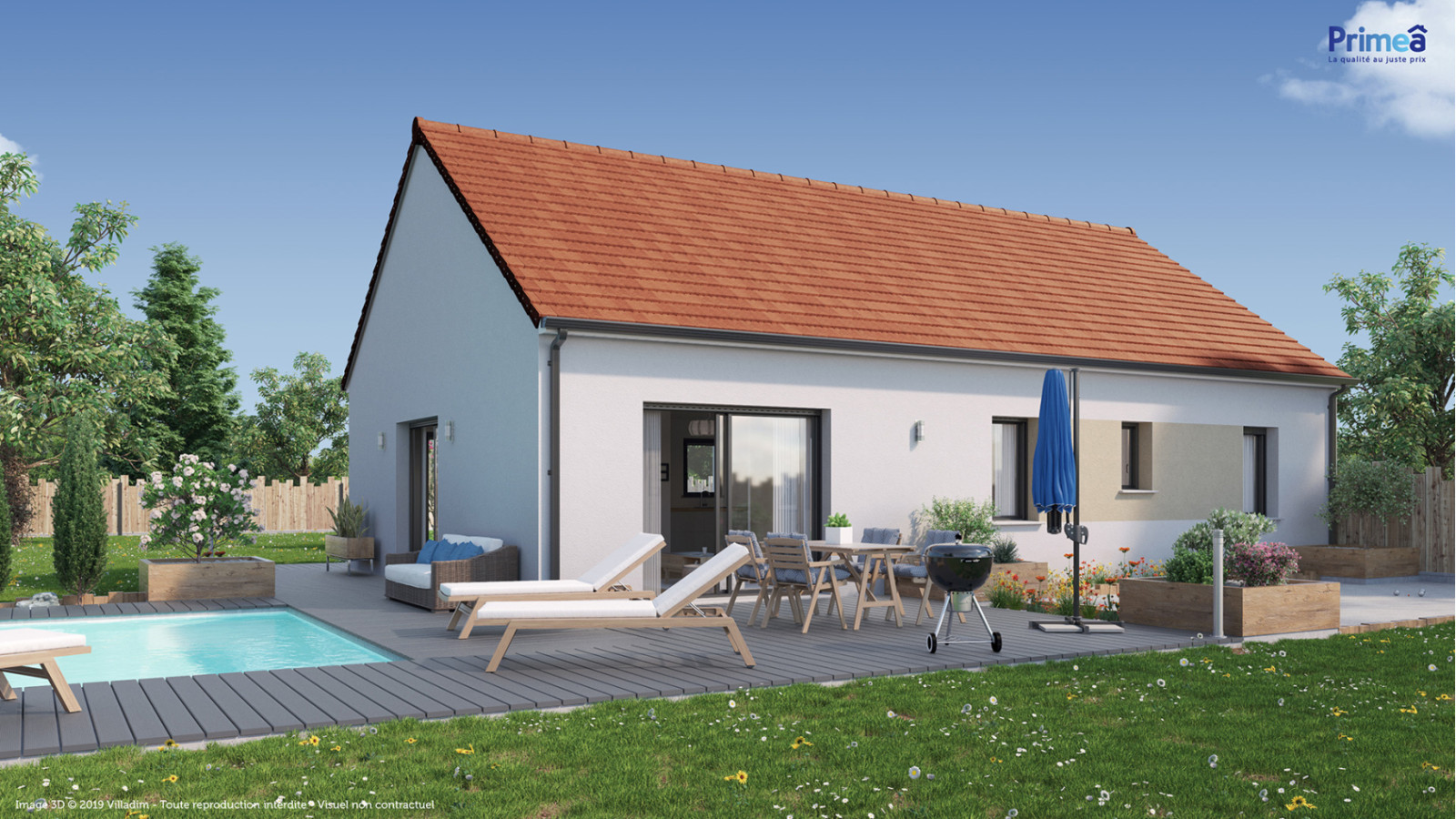 Maison neuve à Mirebeau-sur-Bèze avec 2 chambres sur terrain de 560m2 / image 3