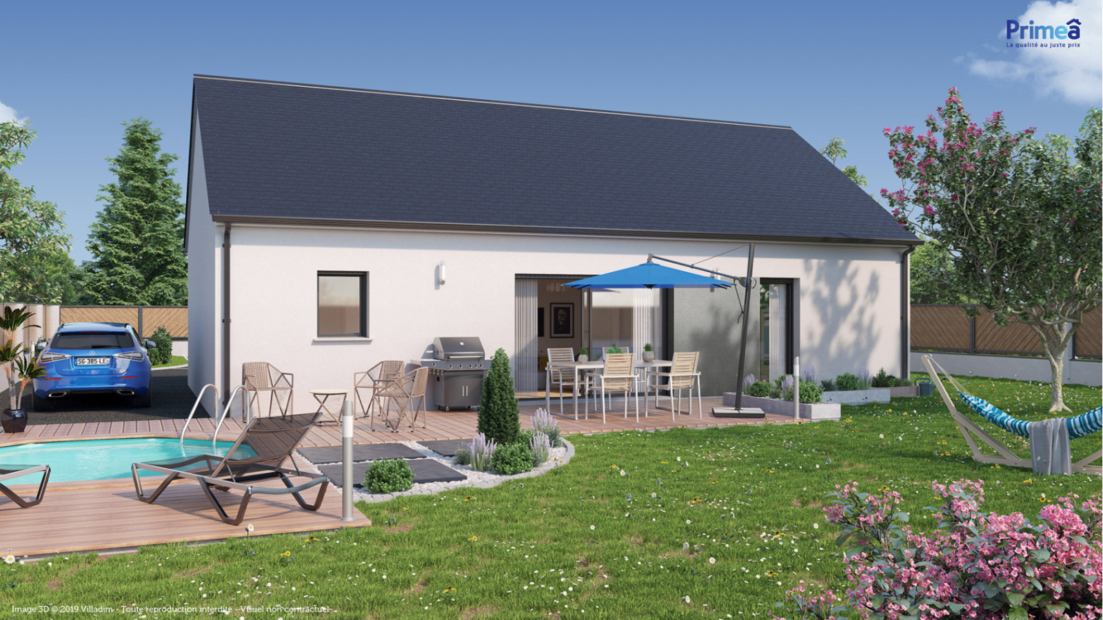 Maison neuve à Rives-du-Loir-en-Anjou avec 3 chambres sur terrain de 414m2 / image 2