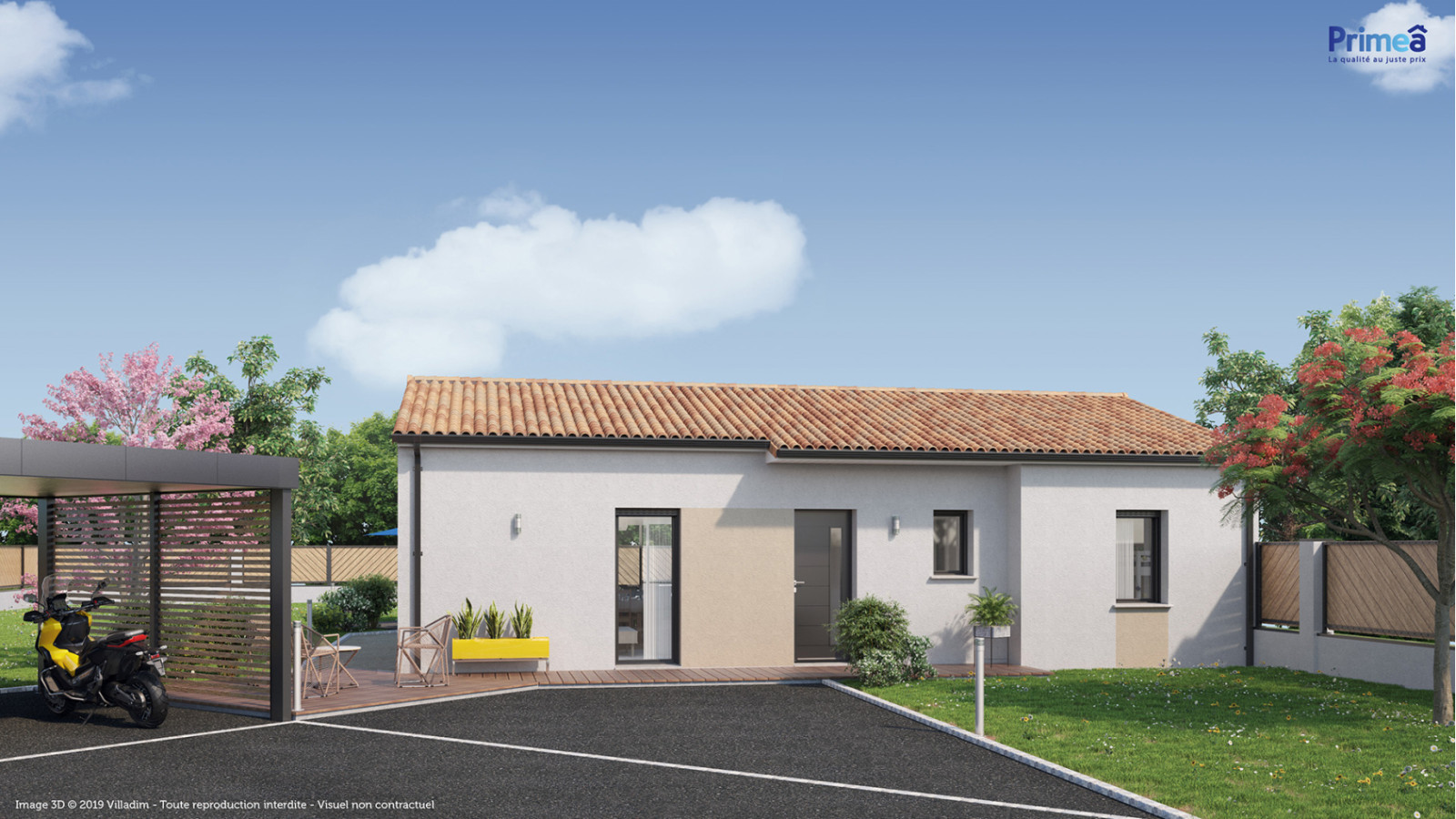 Maison neuve à Saint-Viaud avec 3 chambres sur terrain de 673m2 / image 2