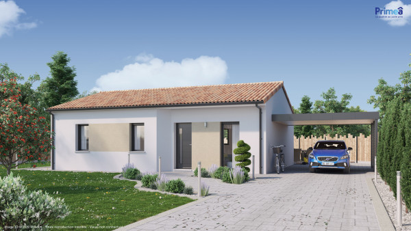 Maison neuve à Vouillé avec 3 chambres sur terrain de 608m2 - image 1