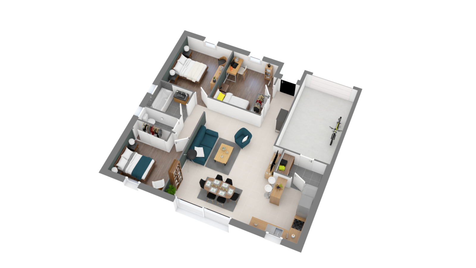 Maison neuve à Villeneuve-en-Retz avec 3 chambres sur terrain de 474m2 / image 6