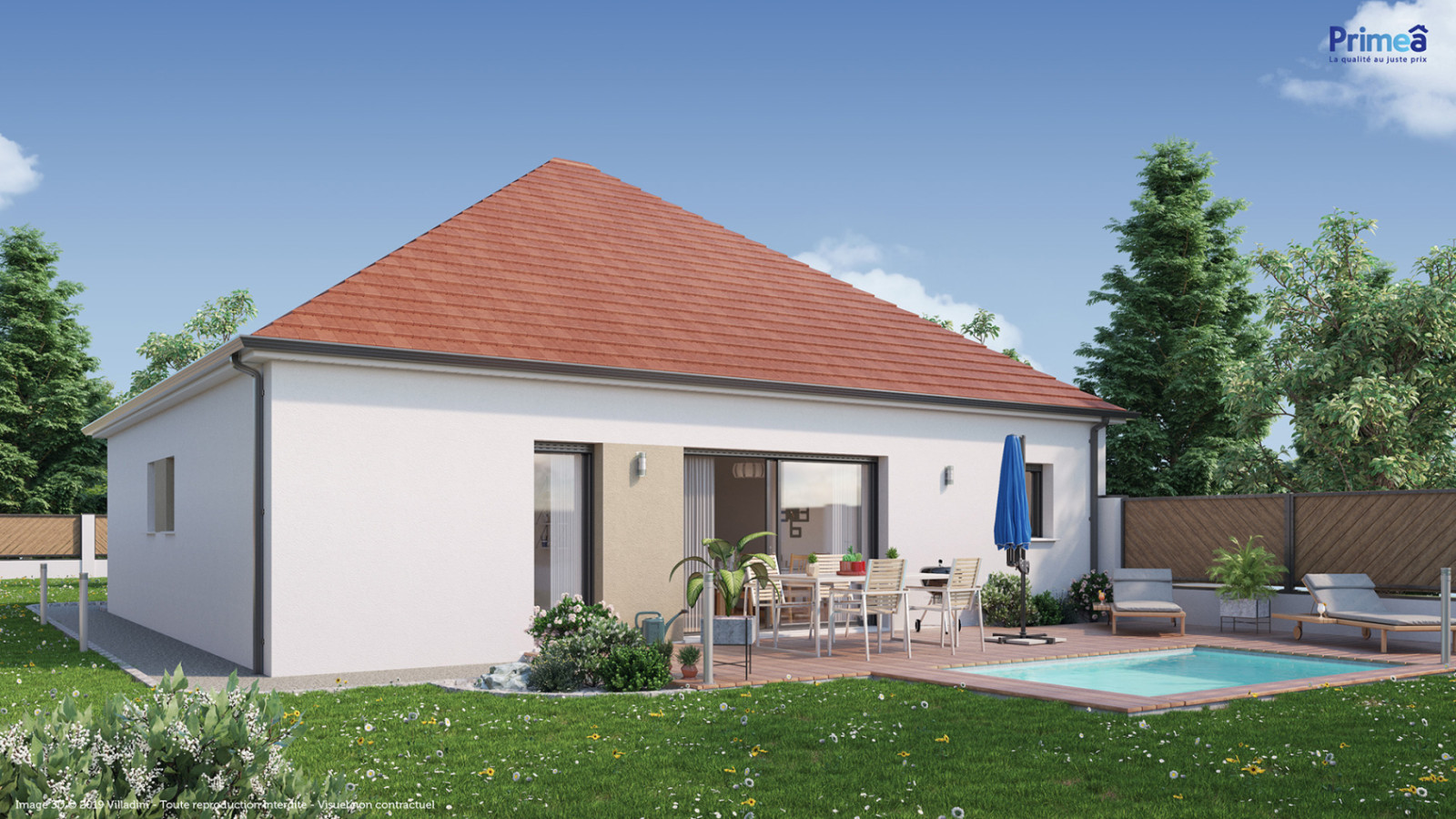Maison neuve à Étevaux avec 4 chambres sur terrain de 725m2 / image 3
