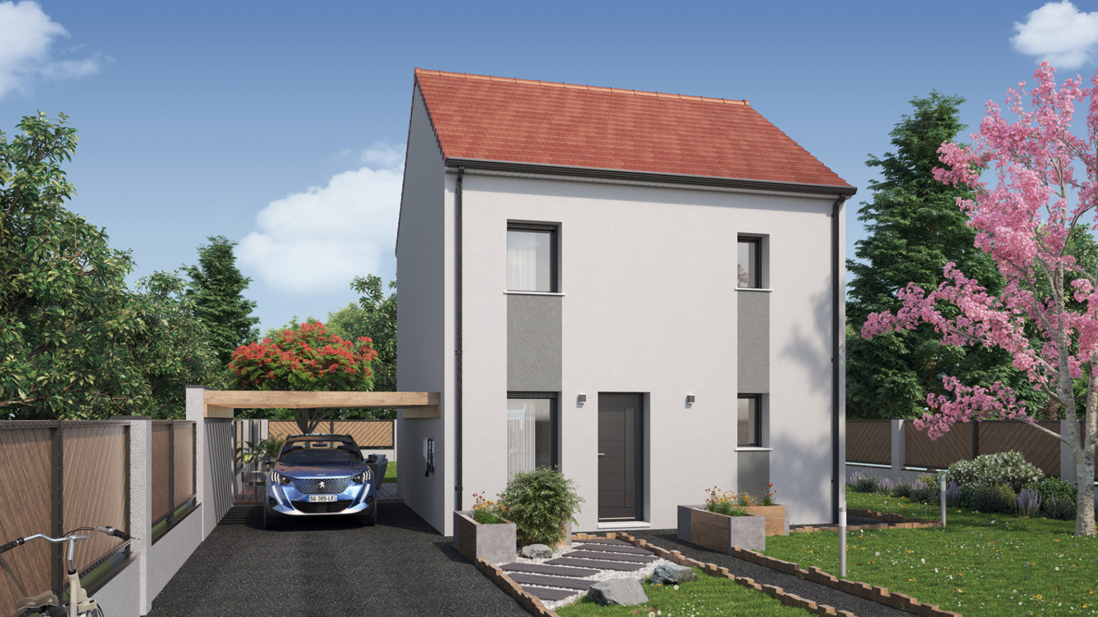 Maison neuve à Pressigny-les-Pins avec 3 chambres sur terrain de 1000m2 / image 3