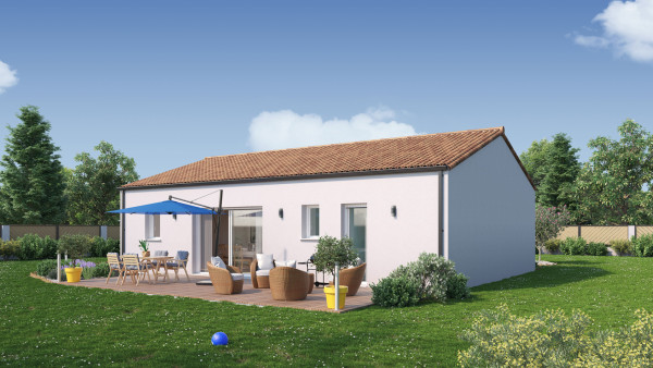Maison neuve à Saint-Cyr-en-Talmondais avec 3 chambres sur terrain de 600m2 - image 1
